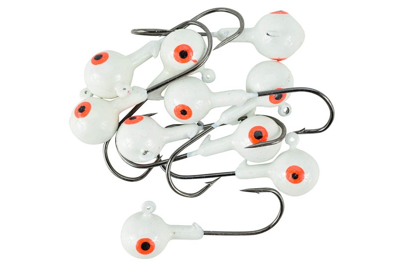 LAST CAST TACKLE 1/4-1oz White Ball Jig Heads - 10 Pack - 5 Sizes to Choose from (.750-3/4oz) - Image 1